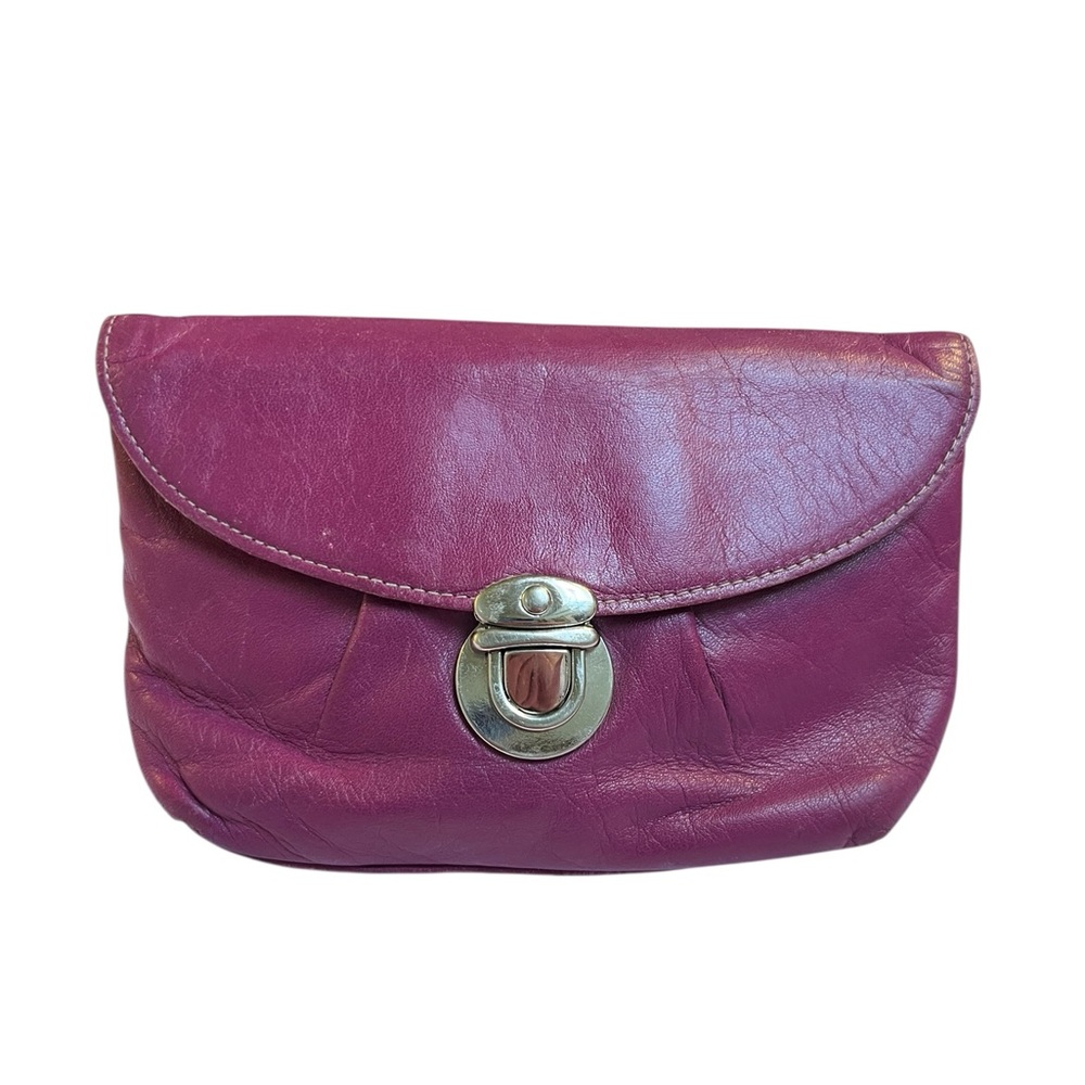 Perlina small Elegant Purple Leather Clutch